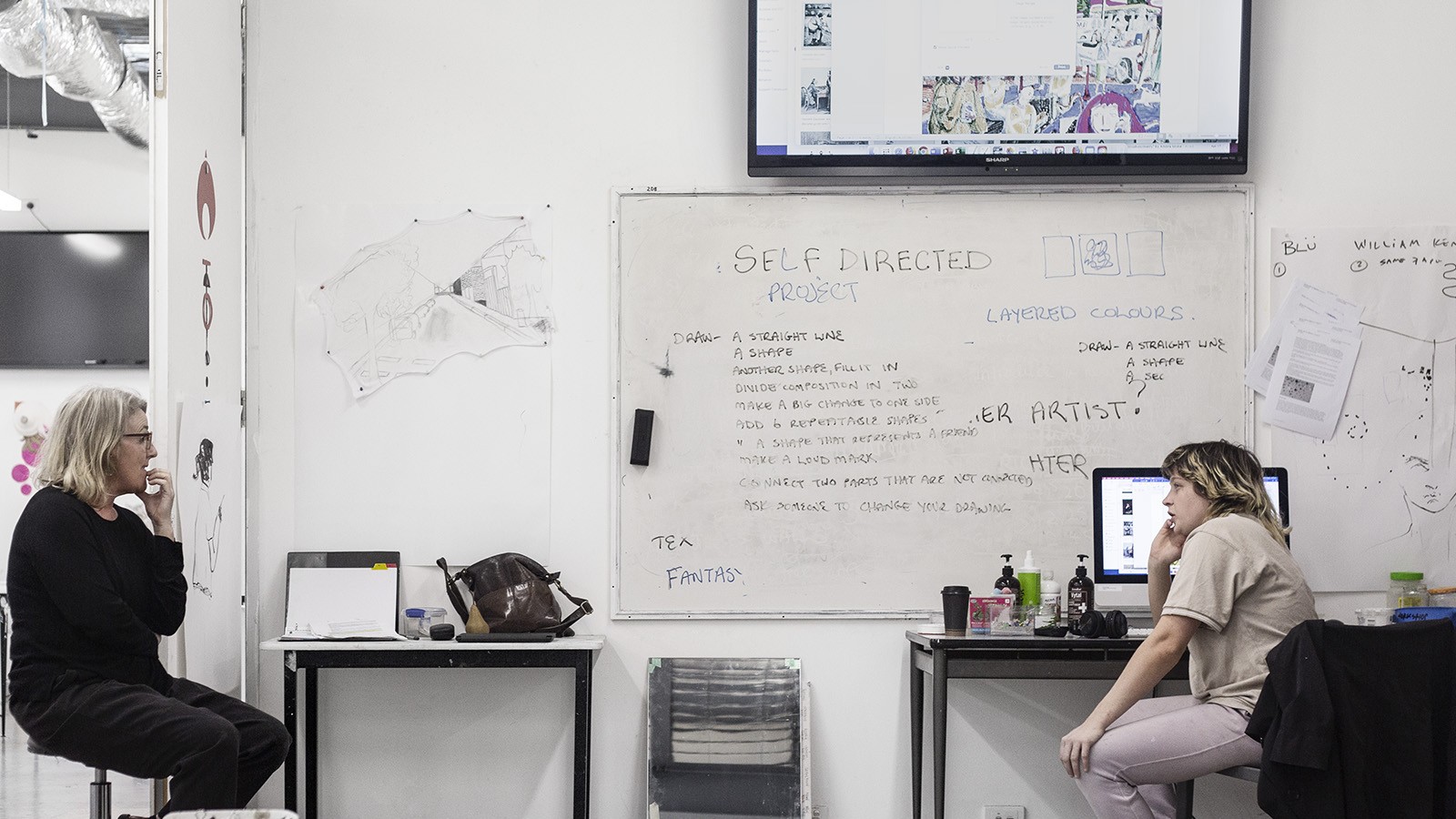 Students and studio practice from Concept & Identity at LCAD
