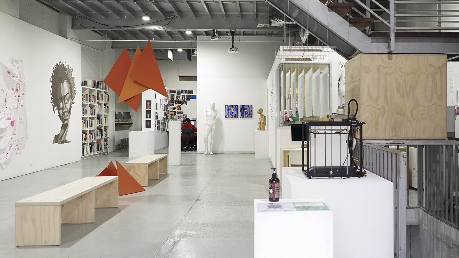Students working in a Visual Art studio at Latrobe College of Art and Design