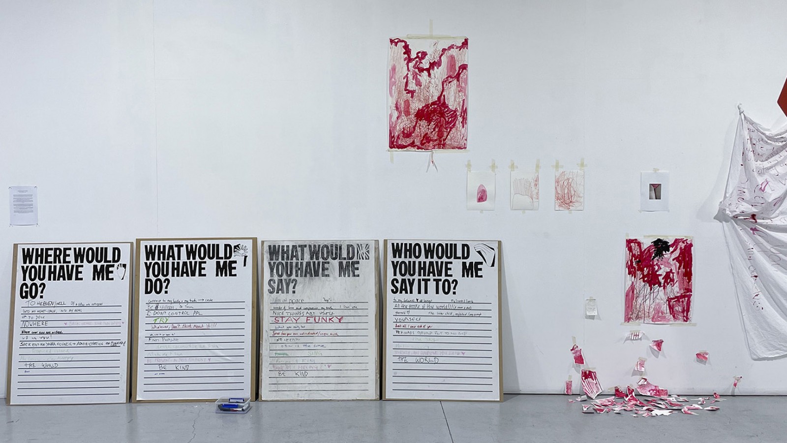 Student artwork from Our History at Latrobe College of Art and Design