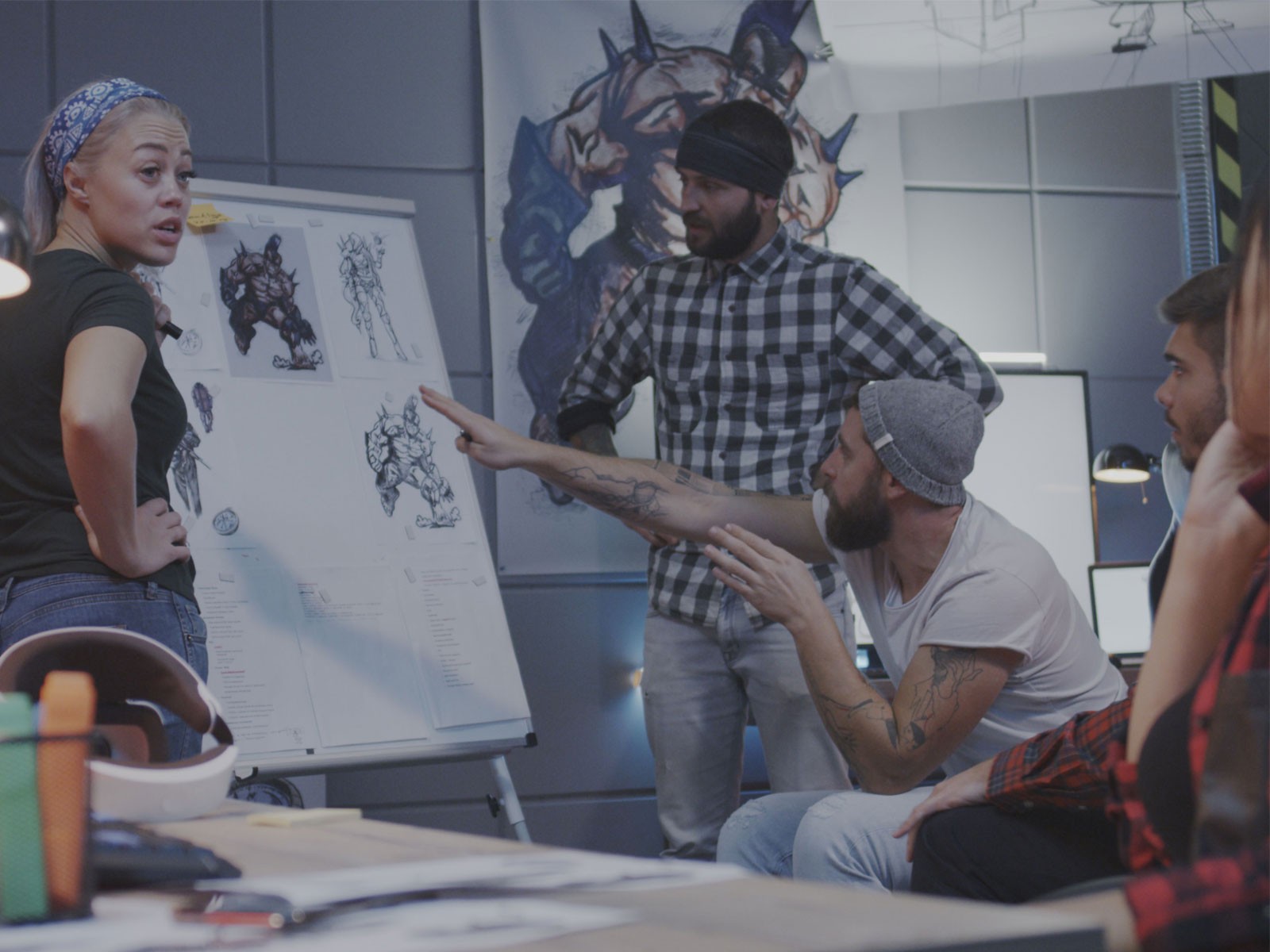 Animation still from LCAD Game Art students